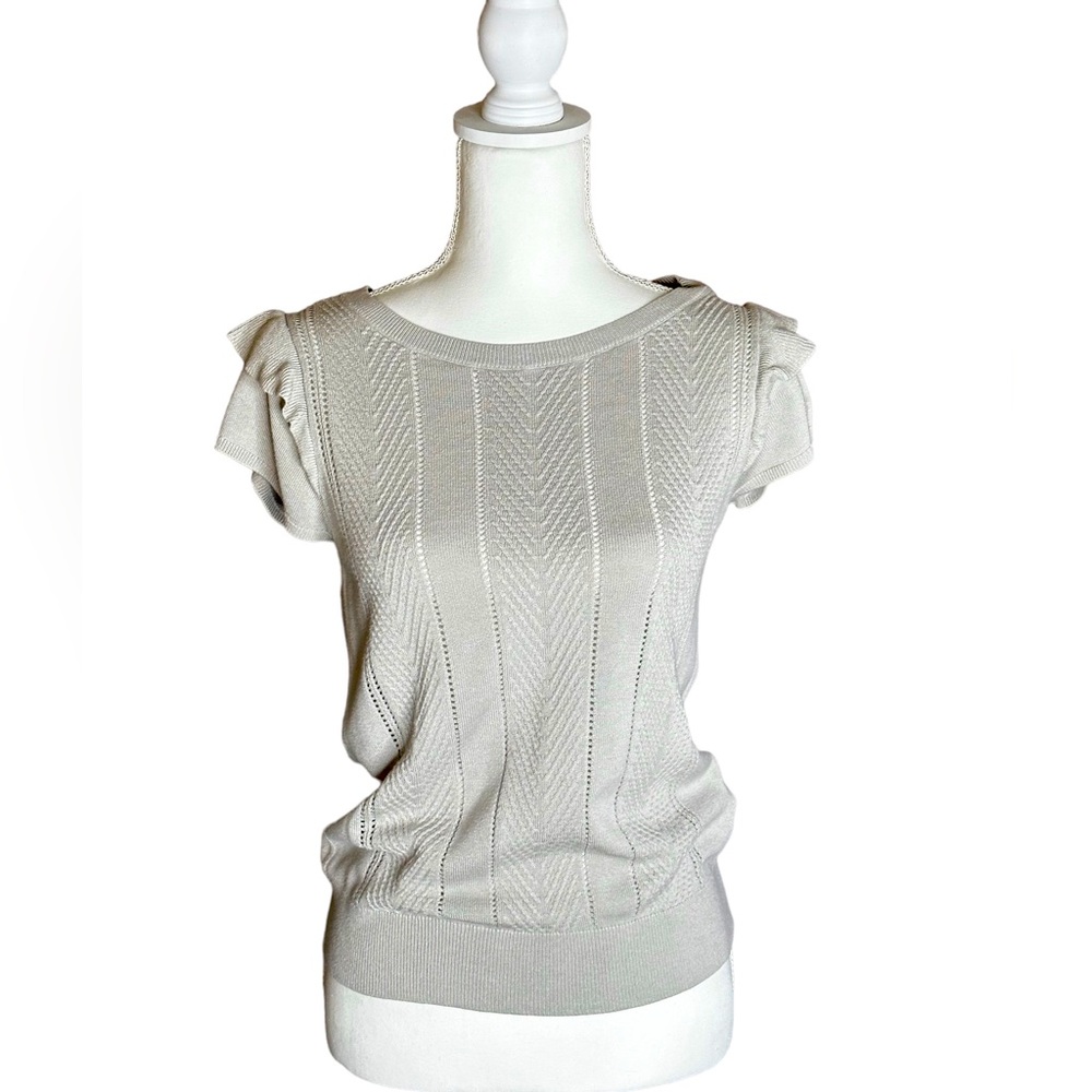 Banana Republic Taupe Cotton Blouse